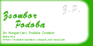 zsombor podoba business card